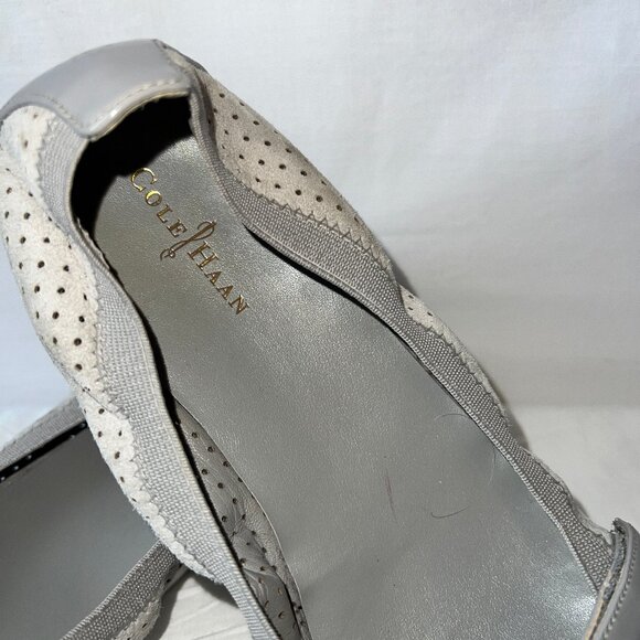 Cole Haan Mary Jane Grey Ballet Stretch Flats,  Size 9 Excellent Condition! - Picture 3 of 10